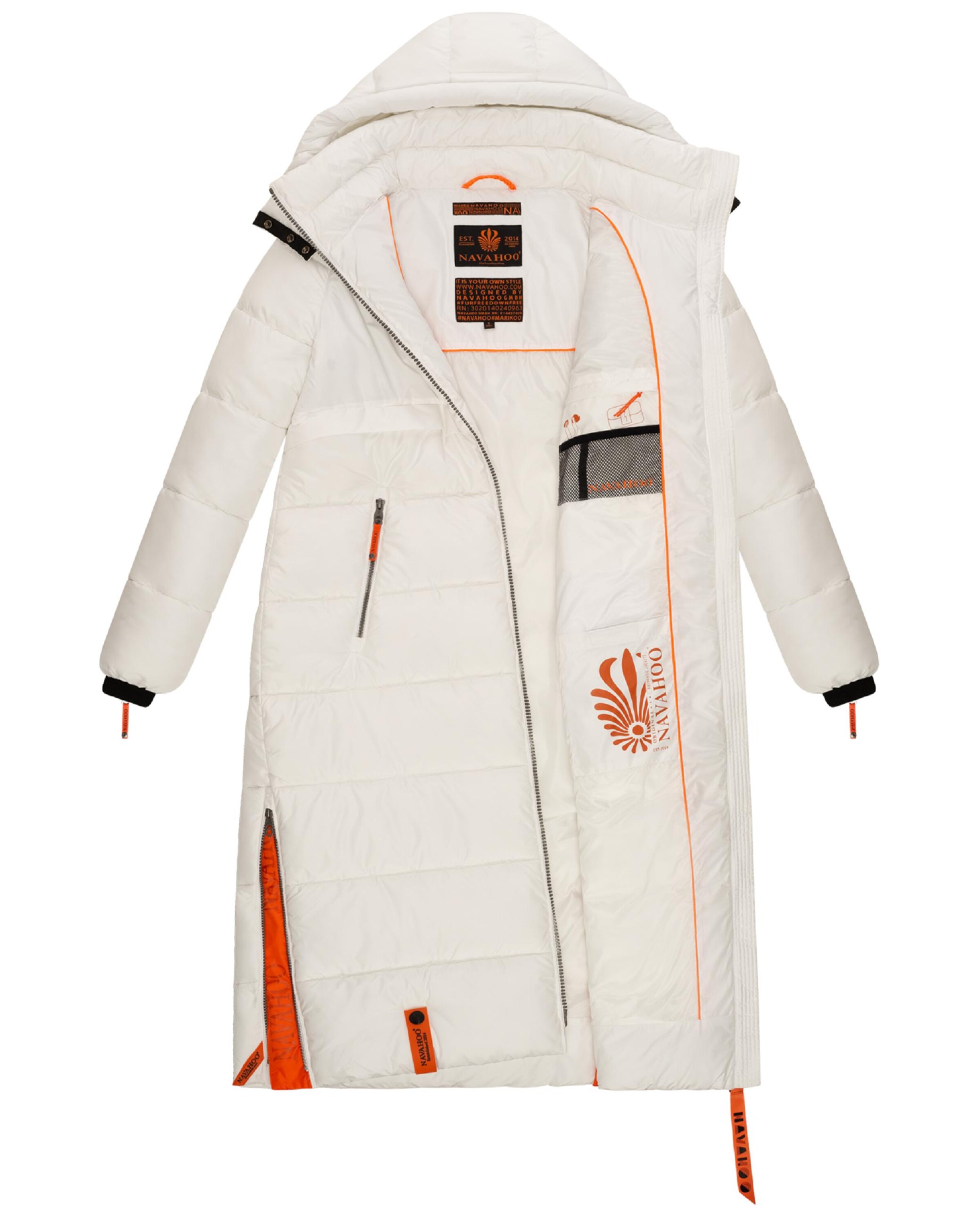 NAVAHOO Talvemantel, värv valge