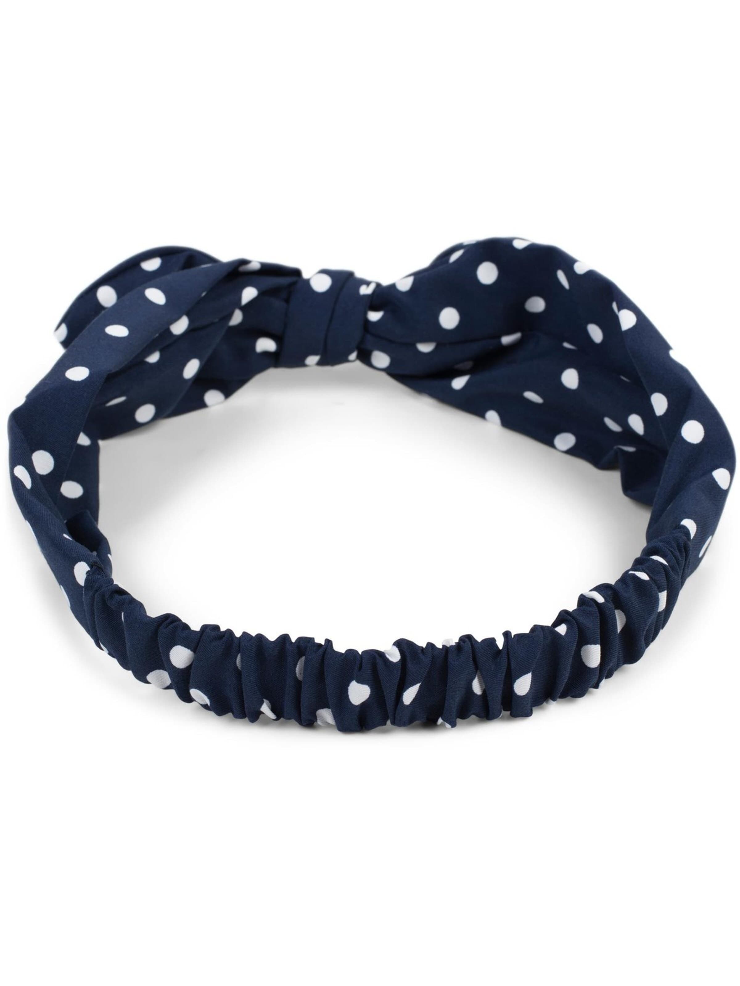 styleBREAKER Haarschmuck 'Haarband mit Punkte Muster und Schleife'‌‌‌‌‌‌‌‌‌‌ in Blau