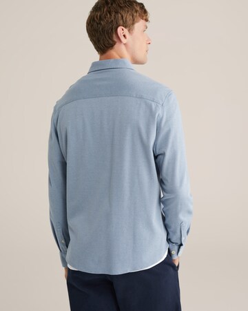 WE Fashion Regular fit Button Up Shirt in Blue