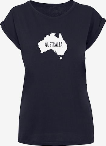 Merchcode Shirt 'Australia X' in Blauw: voorkant