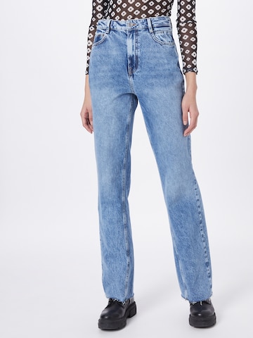 NEON & NYLON Bootcut Jeans 'NEOPHILINE' i blå: forside