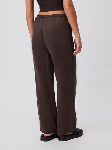 LeGer by Lena Gercke Wide leg Trousers with creases 'Linn' in Brown