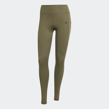 ADIDAS PERFORMANCE Skinny Sportbroek 'Optime' in Groen: voorkant