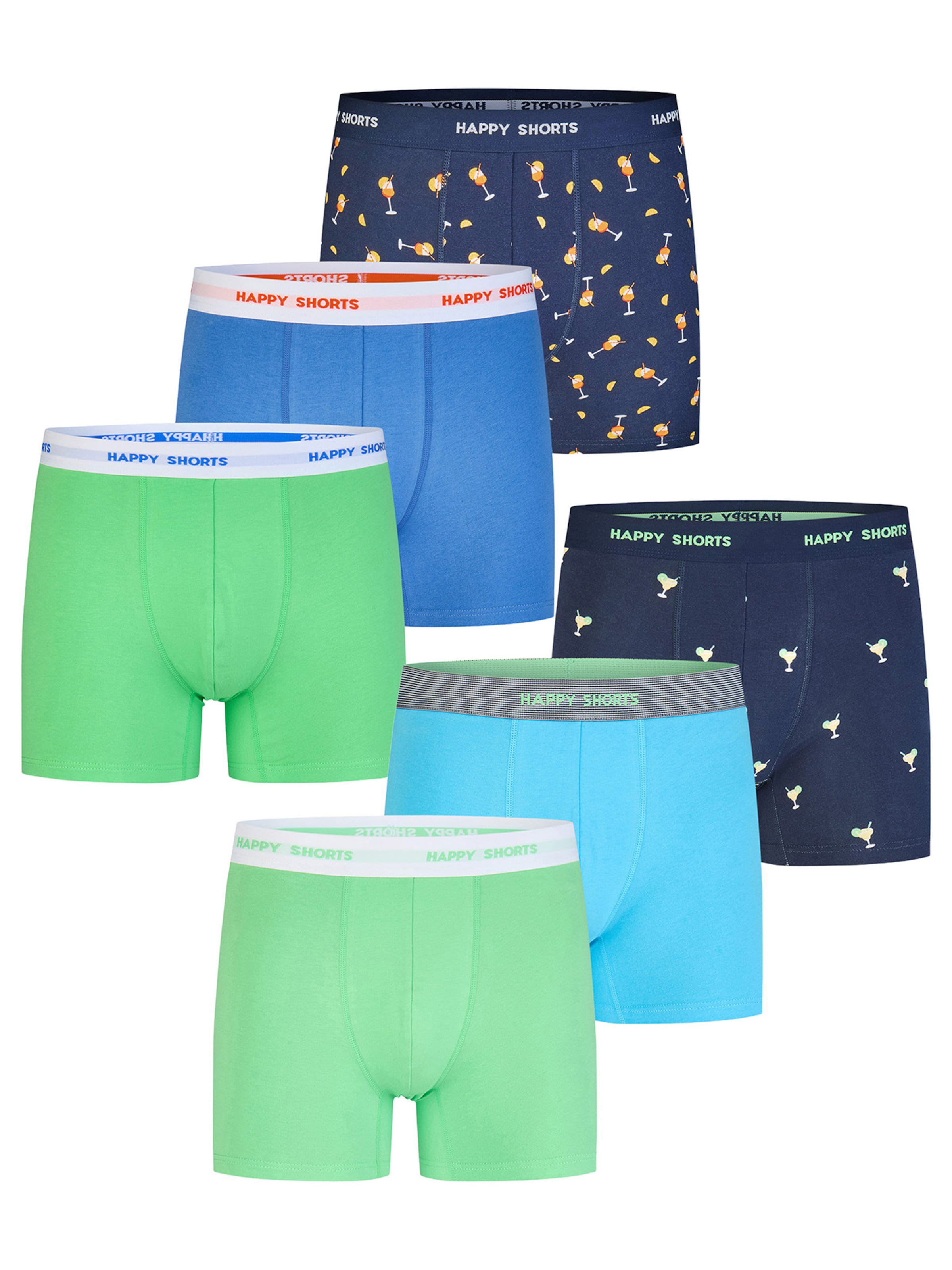 Happy Shorts - Boxers ' Fan-Prints ' em azul: frente