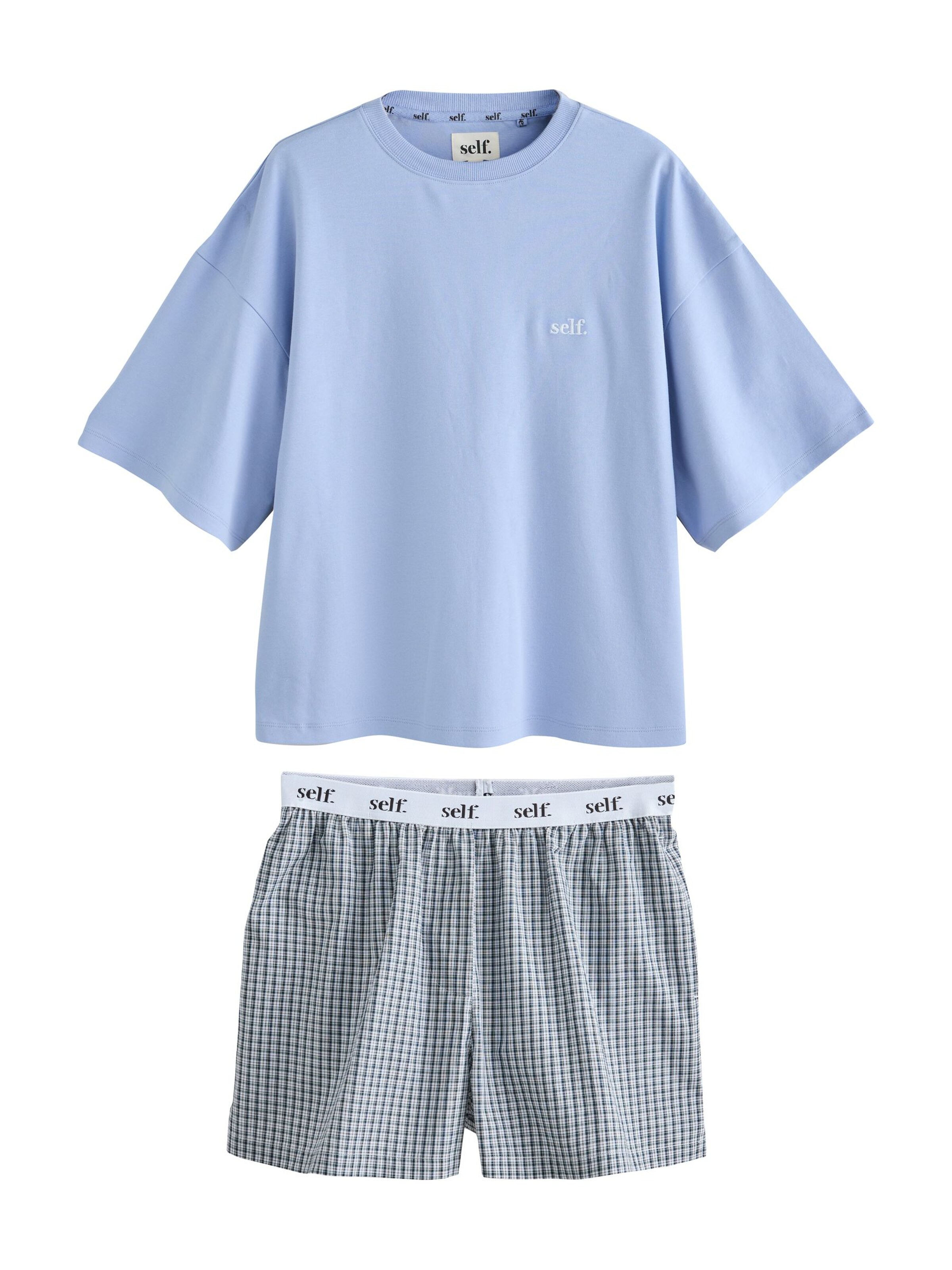 Pigiama di self. in blu: frontale