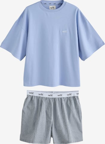 Pigiama di self. in blu: frontale