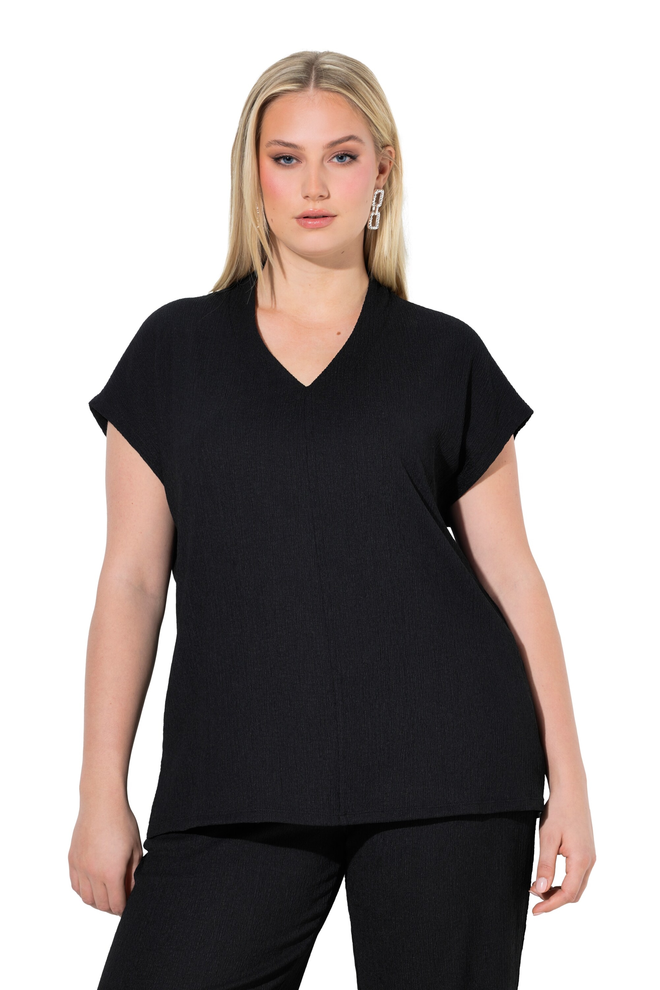 Ulla Popken Shirt in Schwarz: Vorderseite