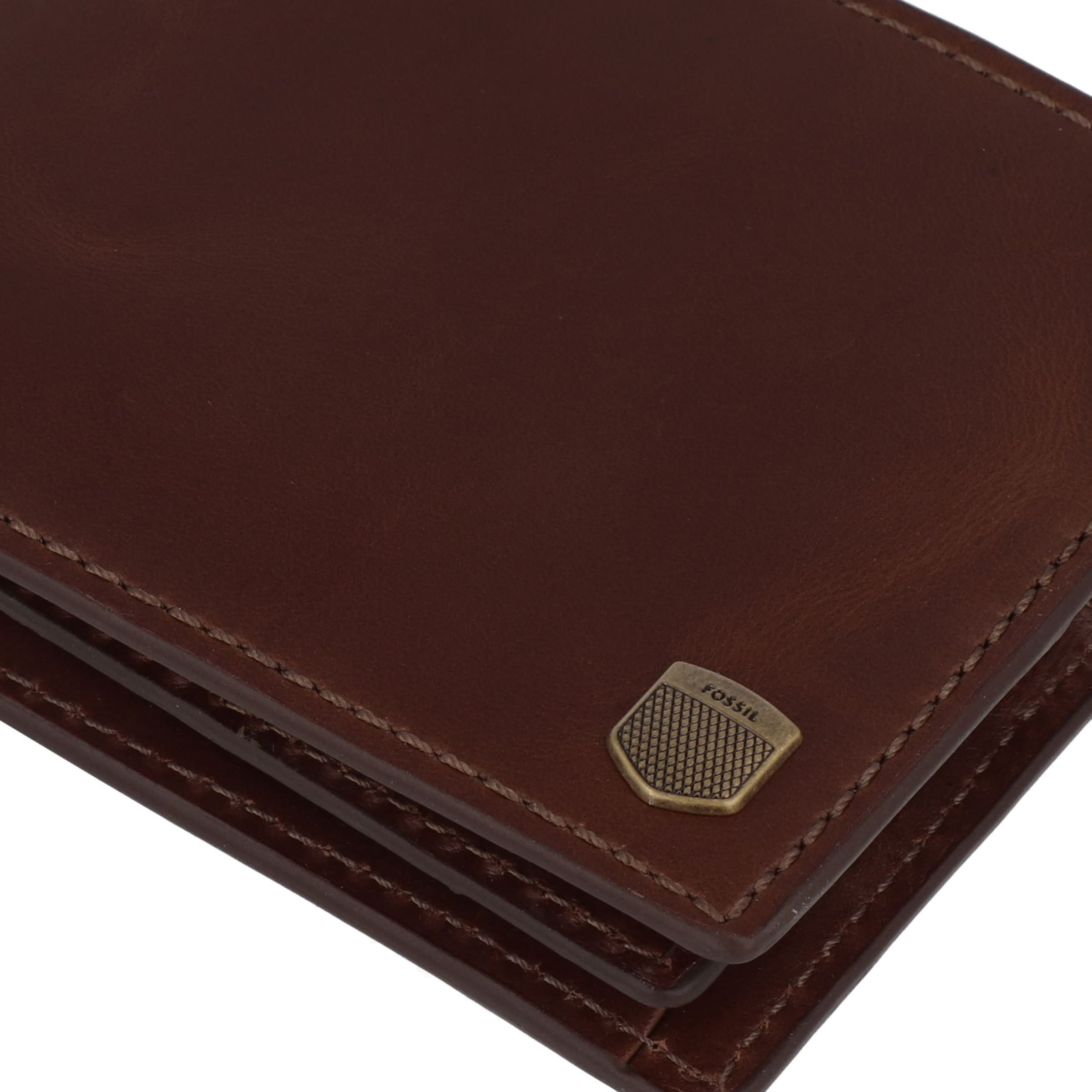 FOSSIL Portemonnaie 'Hayes' in Braun