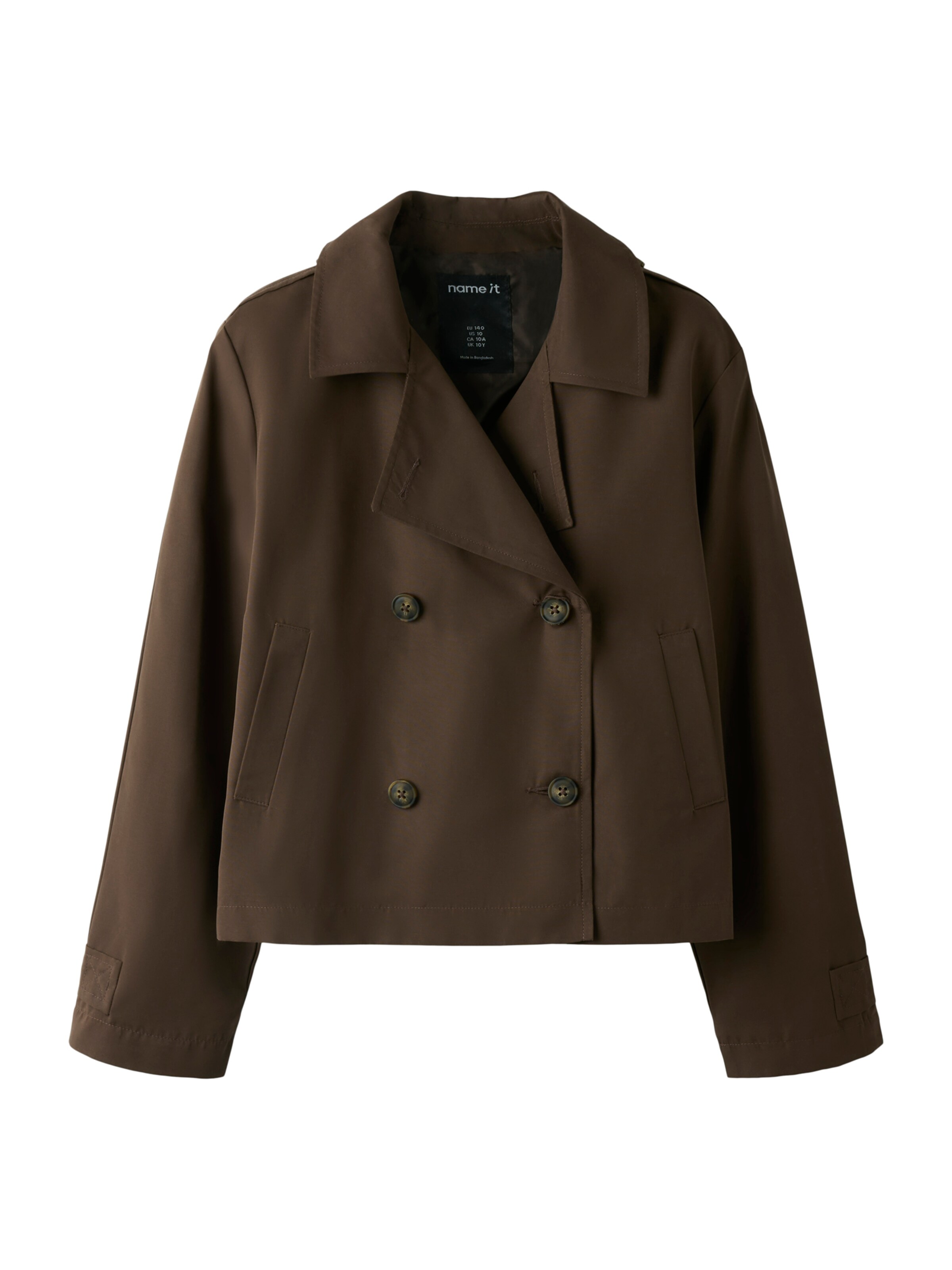 NAME IT - Abrigo 'NKFMADELIN' en marrón: frente