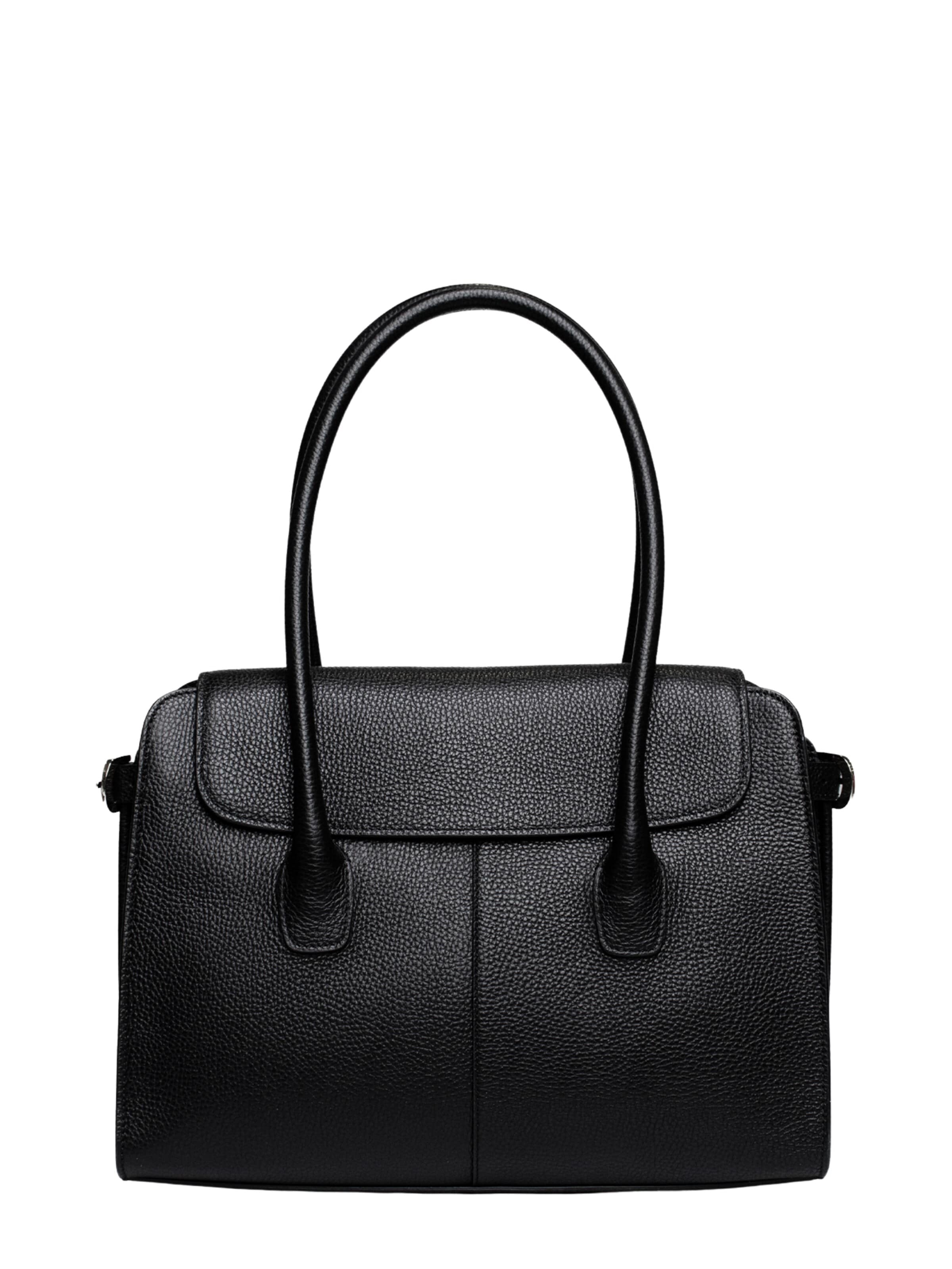Borsa a mano 'Loretto' di Latalia in nero: frontale