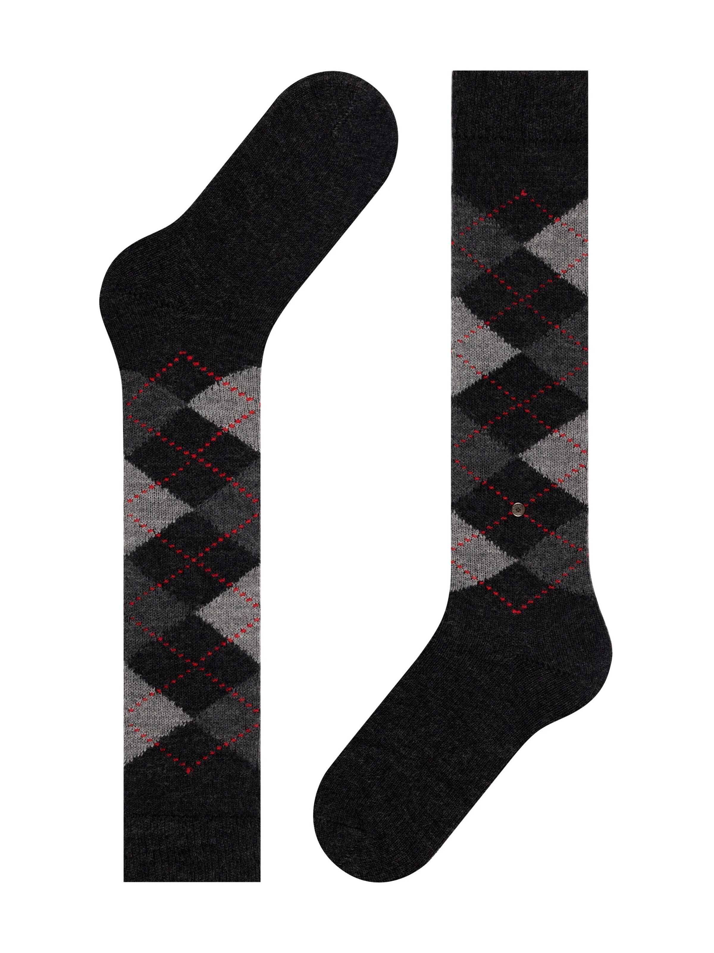 BURLINGTON Over the Knee Socks 'Whitby' in Grey