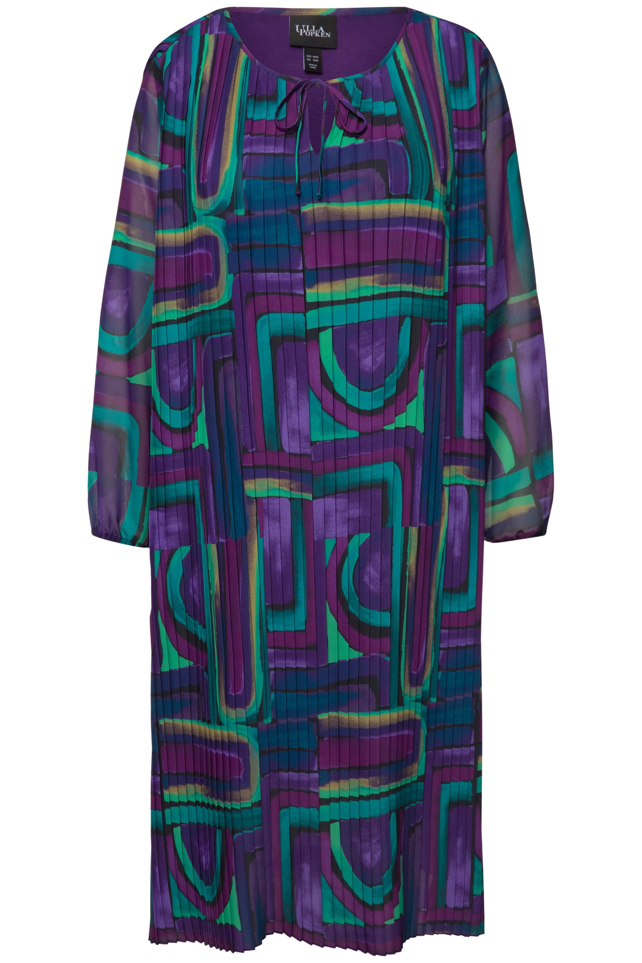 Ulla Popken Blusenkleid in Mischfarben: Vorderseite