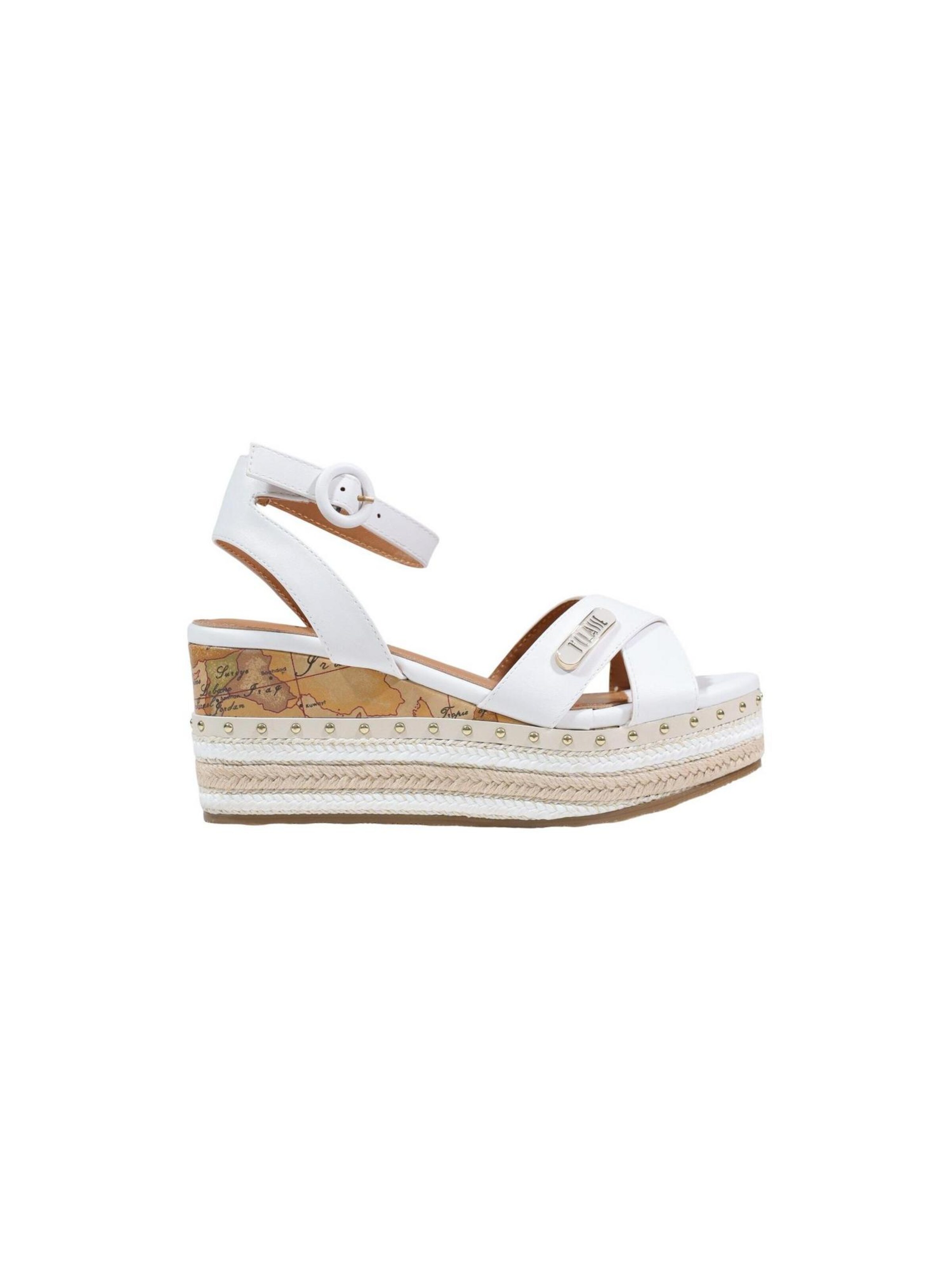 Sandalo 'WEDGE H80 1402 8662' di Alviero Martini 1a clase in bianco: frontale