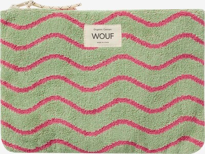 Wouf Trousse de maquillage 'Terry Towel' en vert / rose / blanc, Vue avec produit