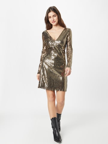 Oasis Dress in Gold: front