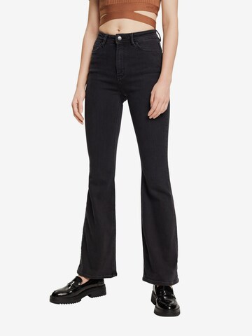 ESPRIT Flared Jeans in Schwarz