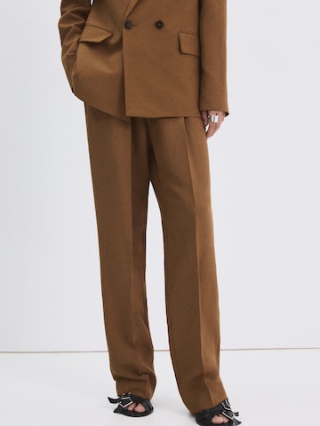 Wide leg Pantaloni cutați 'Vbtexas' de la MANGO pe maro: față