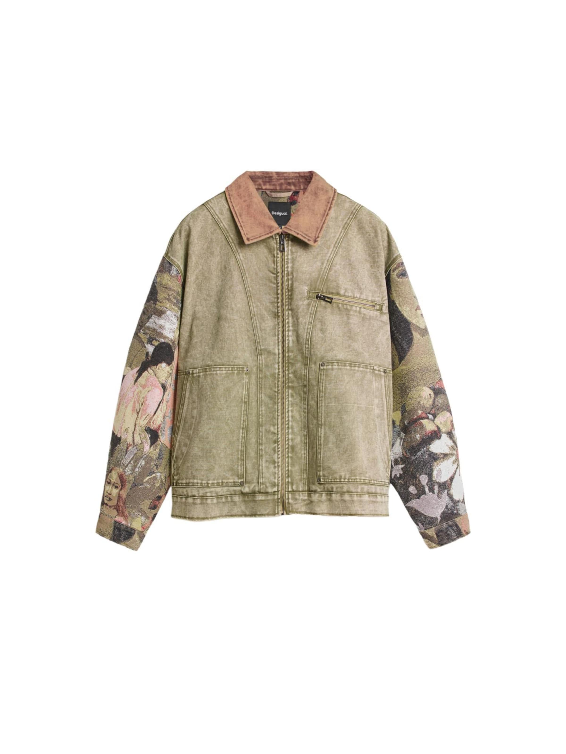 Desigual - Chaqueta de entretiempo en verde: frente