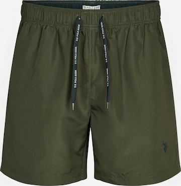 U.S. POLO ASSN. Zwemshorts ' UMAza ' in Groen: voorkant