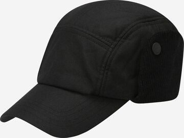 Barbour International Cap 'Trapper' in Black: front