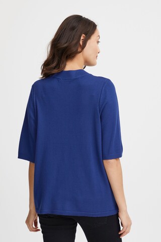 Fransa Pullover 'Blume' in Blau