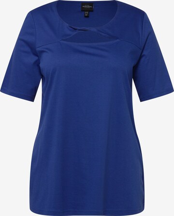 T-shirt Ulla Popken en bleu : devant