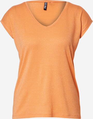 PIECES Shirt 'Billo' in Orange: front