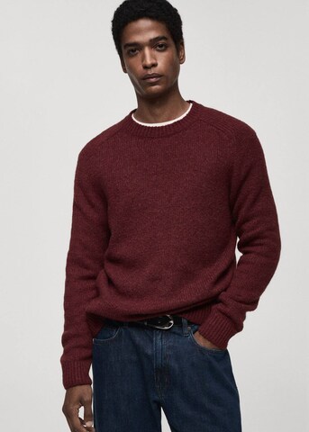 MANGO MAN Pullover 'Moses' in Rot: Vorderseite