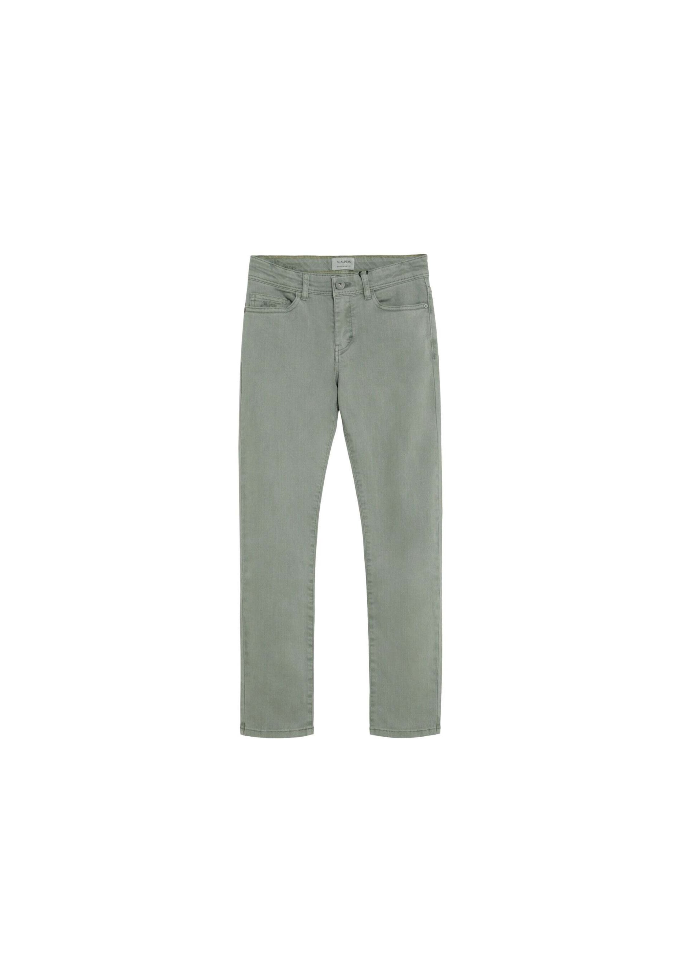 Scalpers Слим Джинсы в Зеленый: спереди