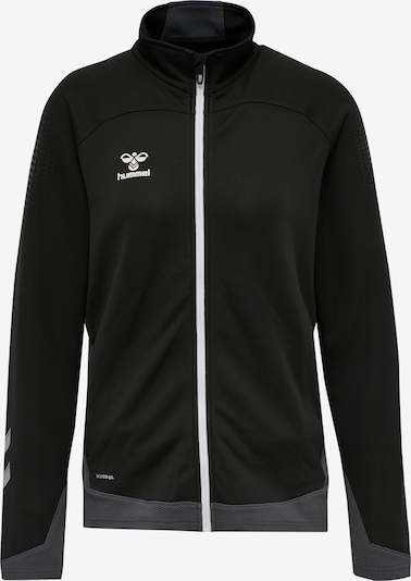 Hummel Sportssweatjakke i XXL i grå / sort / hvid, Produktvisning