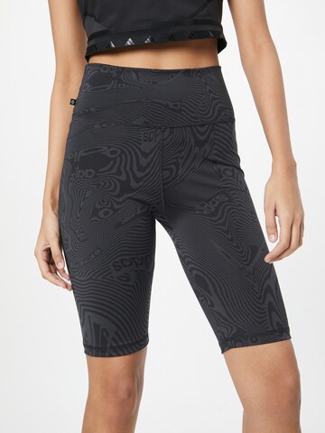 ADIDAS ORIGINALS Skinny Leggings 'Marble Print Bike' in Black