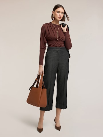 MOTIVI Blouse bodysuit in Brown