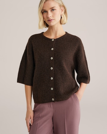 WE Fashion Kardigan – hnědá: přední strana