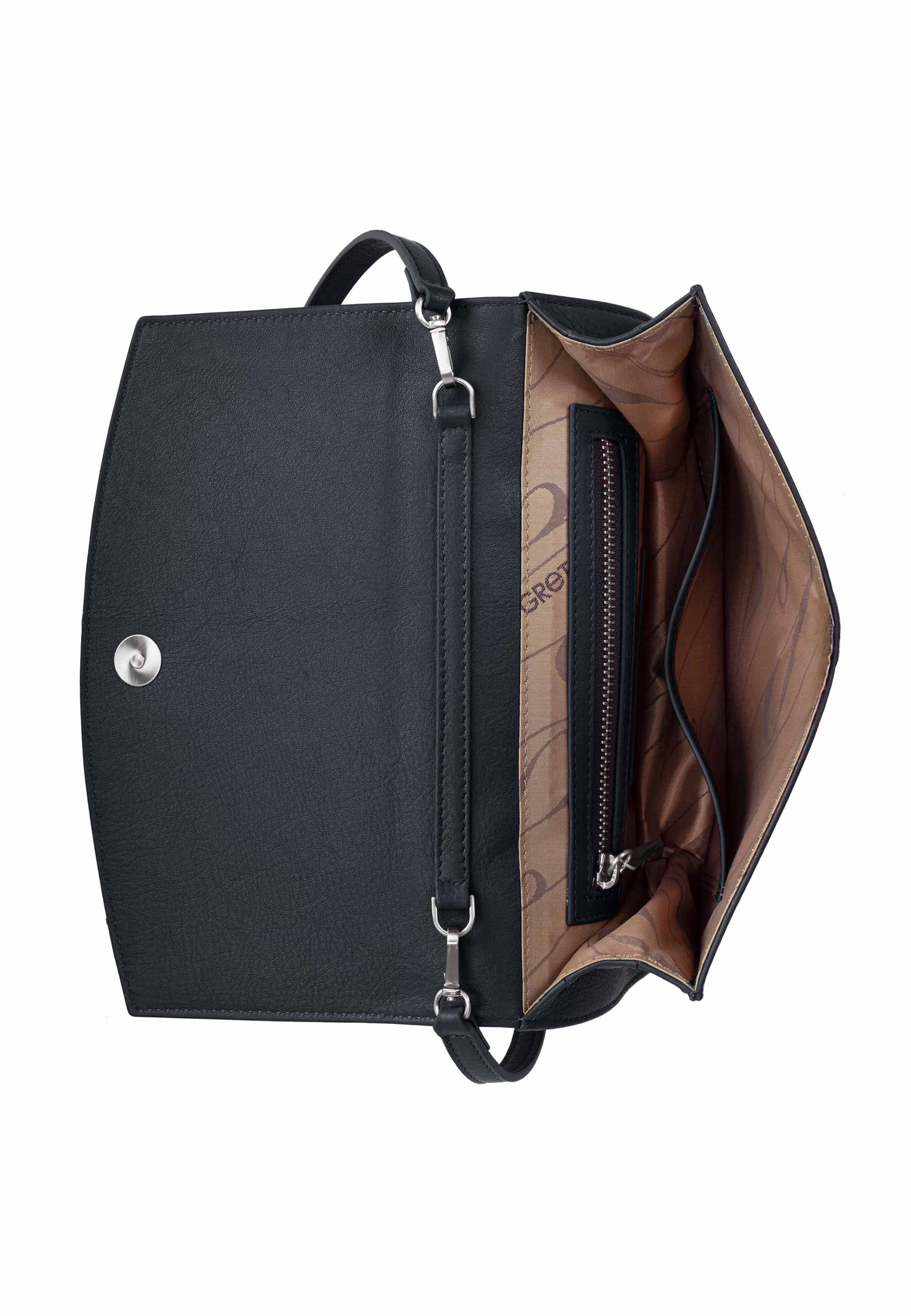 Gretchen Shoulder Bag 'Oyster Clutch Three' in Black