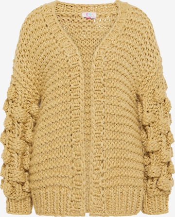 IZIA Knit Cardigan in Beige: front