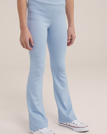 WE Fashion Flared Leggings in Blau: predná strana