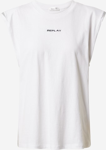 REPLAY - Camiseta en blanco: frente