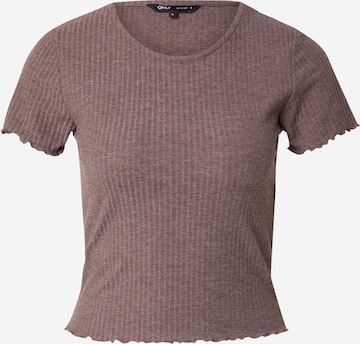ONLY - Camiseta 'ONLEMMA' en marrón: frente