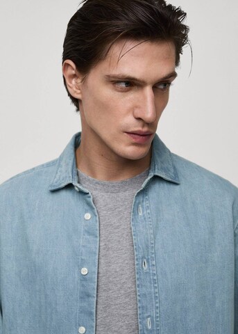 MANGO MAN Regular fit Button Up Shirt 'Robin' in Blue
