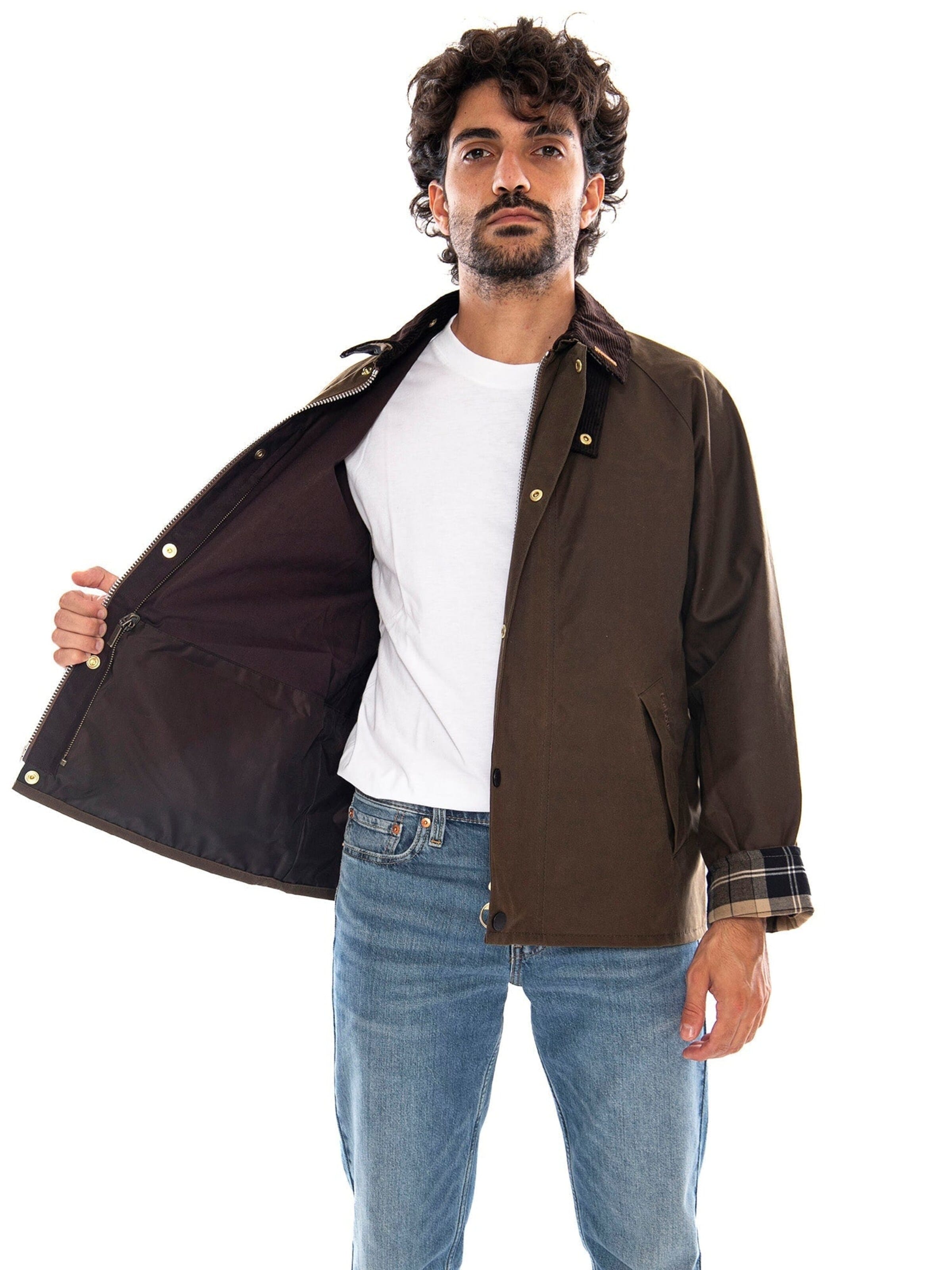 Veste mi-saison Barbour en marron