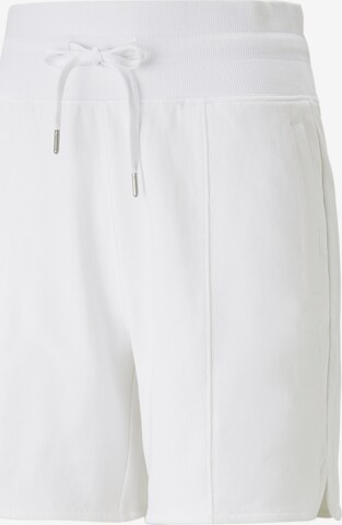 PUMA Regular Pants in White: front