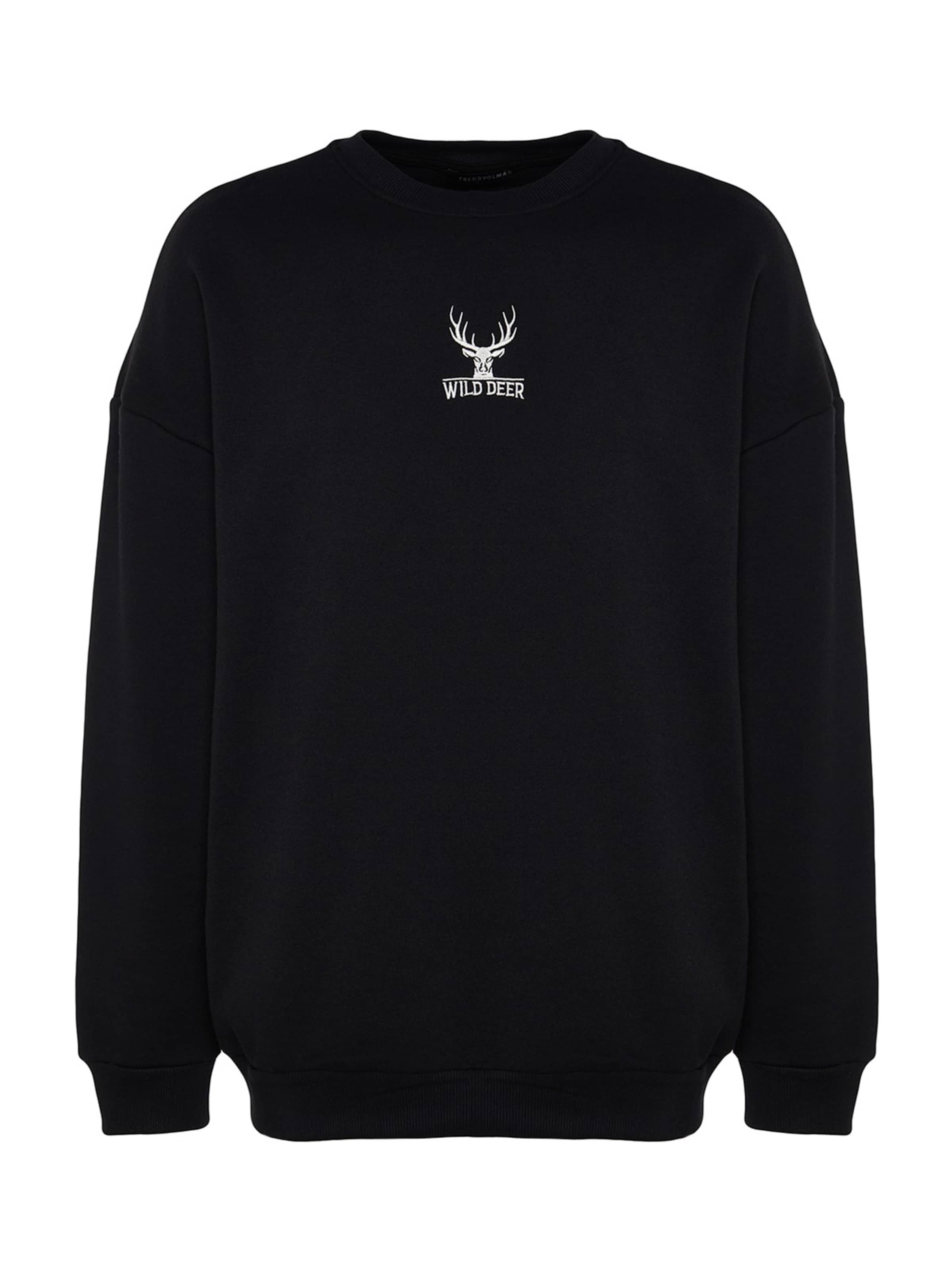Trendyol Sweatshirt in XS in schwarz / weiß, Produktansicht