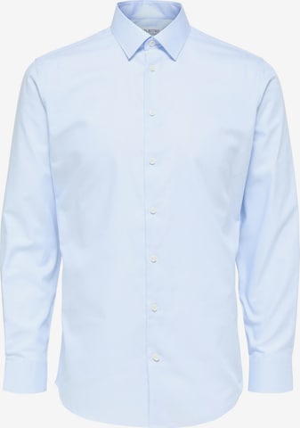 Coupe slim Chemise 'Ethan' SELECTED HOMME en bleu : devant