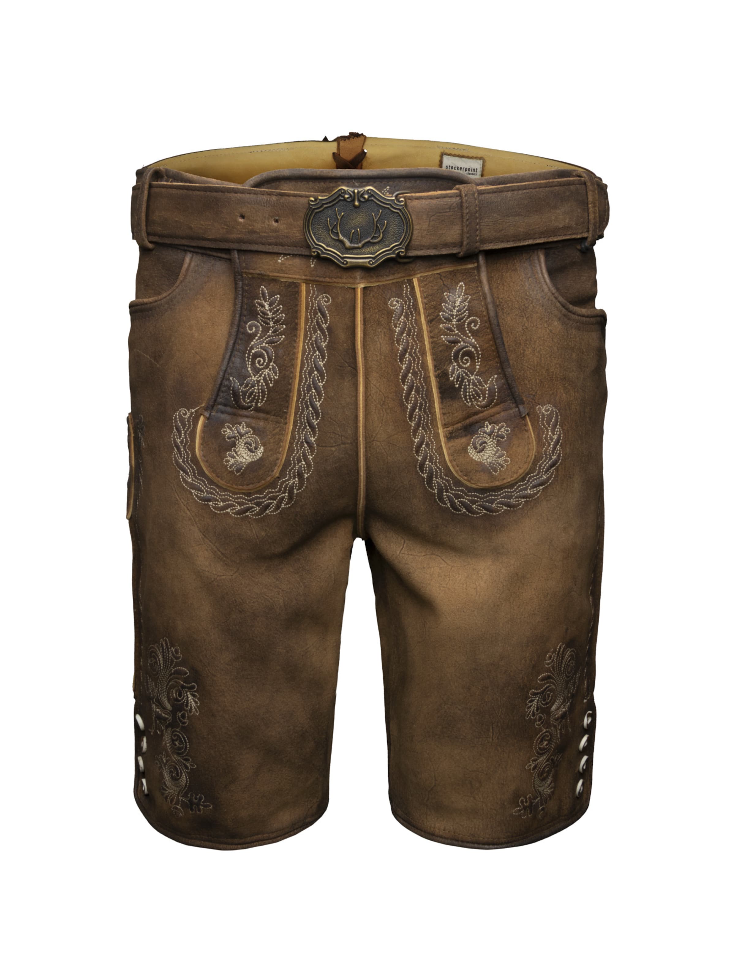 STOCKERPOINT - Regular Calças tradicionais 'Wastl' em castanho: frente