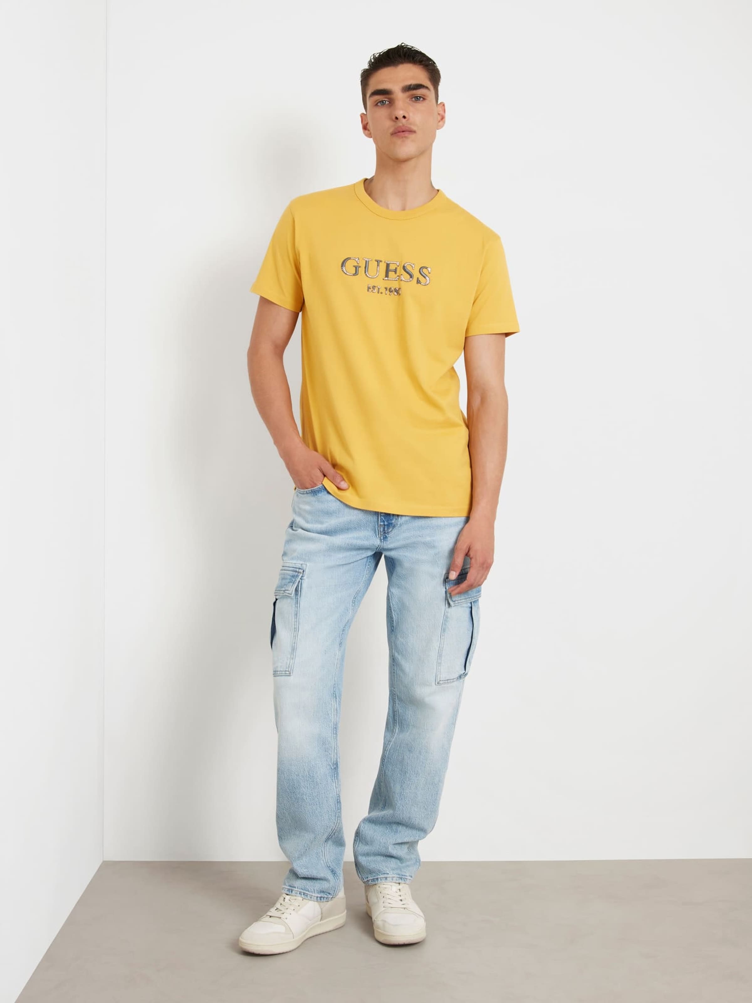 GUESS Shirt in Yellow ABOUT YOU