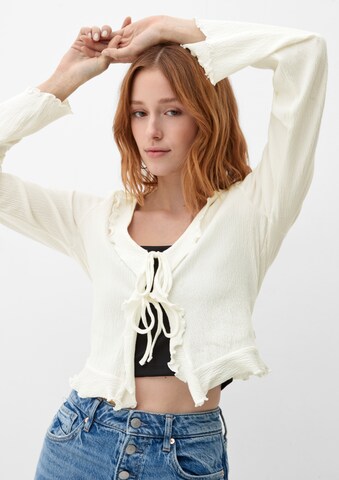 QS Knit cardigan in White: front