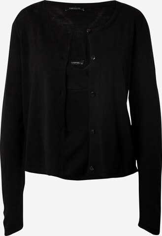 Trendyol Knit Cardigan in Black: front