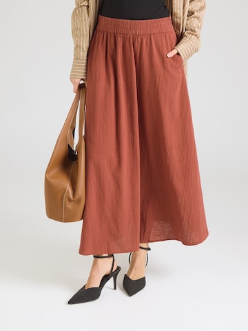 ONLY - Falda 'ONLTIZANA' en marrón: frente