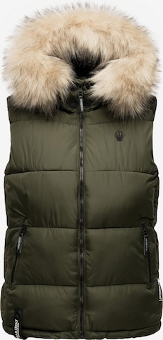 MARIKOO Vest 'Eisflöckchen' in Green: front