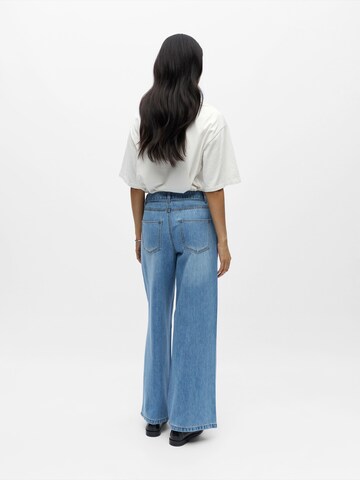OBJECT Wide leg Jeans 'OBJROSIE' in Blue